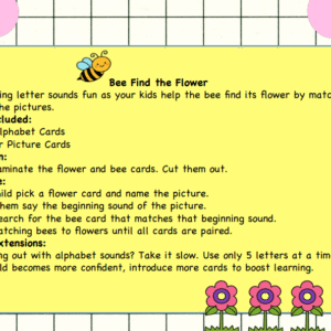 Bee find the Flower - Alphabet