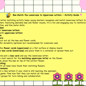 Bee match Uppercase letters to Lowercase Letters