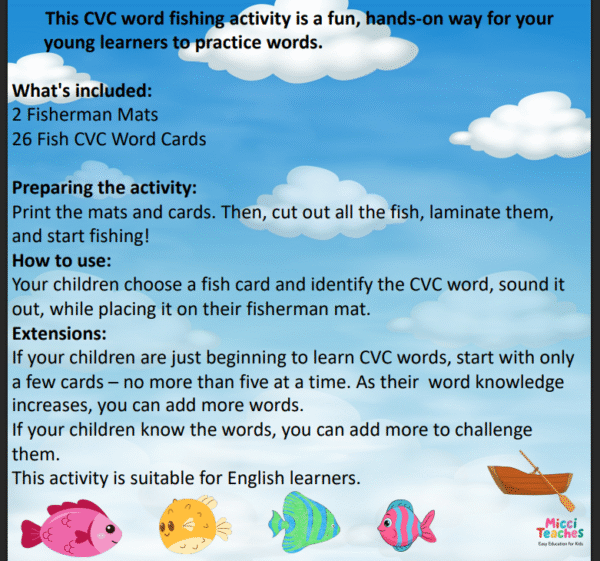 CVC Word Fishing