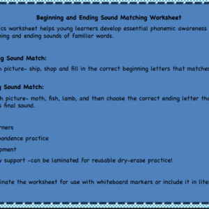 Digraphs-Find the Beginning and Ending Sound