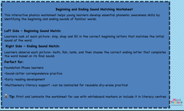 Digraphs-Find the Beginning and Ending Sound