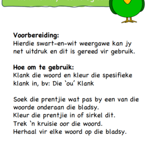 Ek sien met my kleine ogies-ou klank