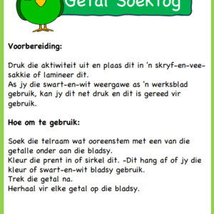 Getal Soektog- Telrame
