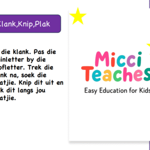 Klank,Knip,Plak-Kleinletters en Hoofletters