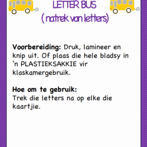 Letter Bus-Natrek van letters