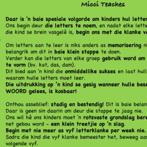 Micci se Alfabet-Afrikaans