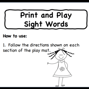 Print and Play - Sight Words