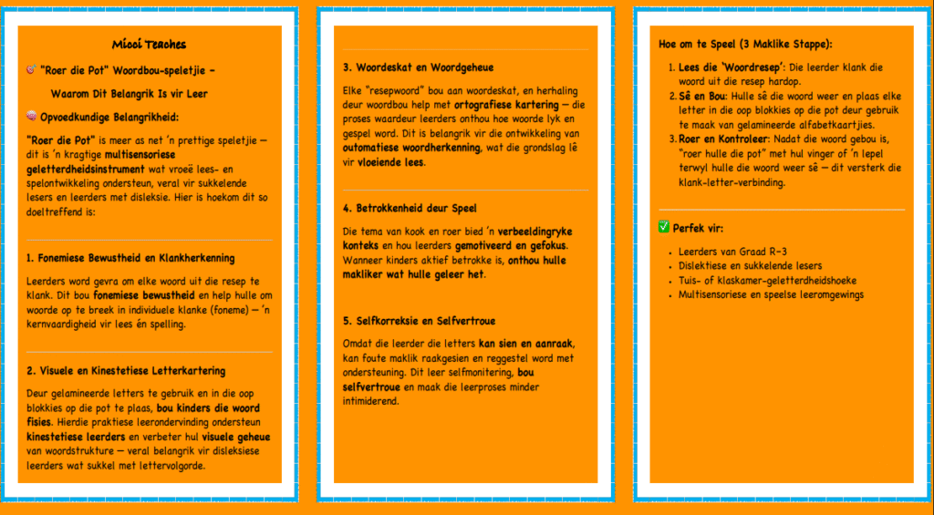 Roer die Pot-am woorde