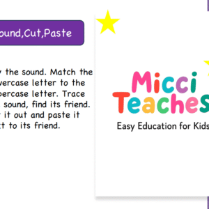 Sound,Cut,Paste-Lowercase and Uppercase Letters
