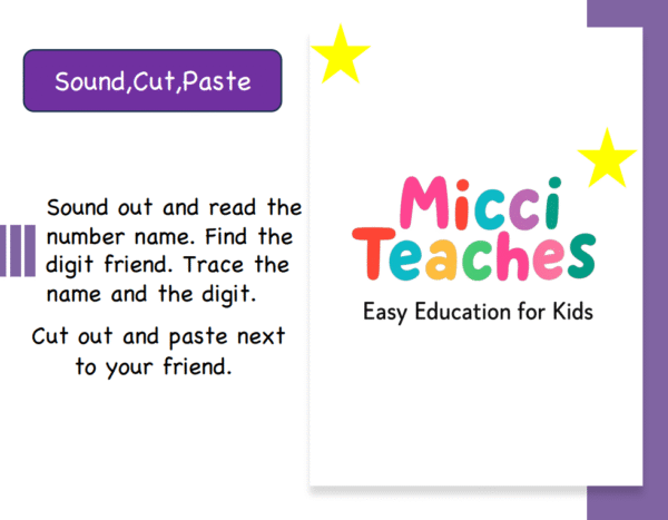 Sound,Cut,Paste-Number name and Digit