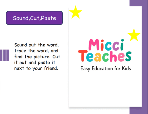 Sound,Cut,Paste-Three Letter Words