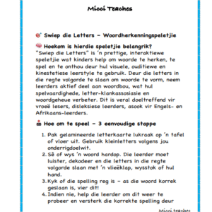Swiep die Letters-aai Klank