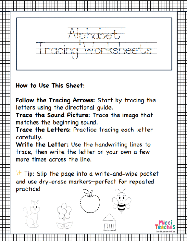 Alphabet Tracing Worksheets