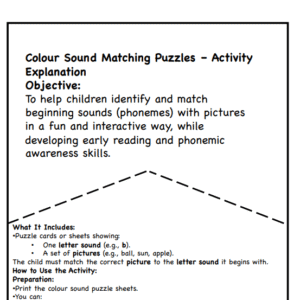 Beginning Sound Matching Puzzles