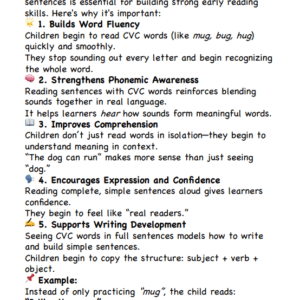 CVC Fluency Sentences -I,like, the - Short U