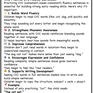 CVC Fluency Sentences - the,is,a - Short A