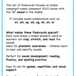 CVC Sounds - a Sound Flashcards