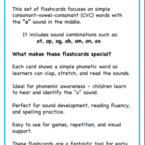 CVC Words - o Sound Flashcards