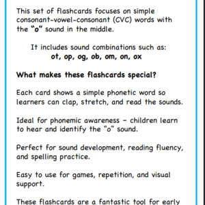 CVC Words - o Sound Flashcards