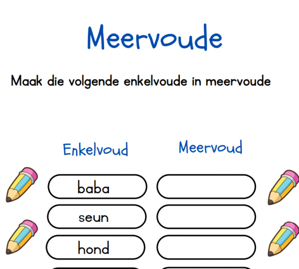 Colorful Illustrative Plural of Nouns English Worksheet