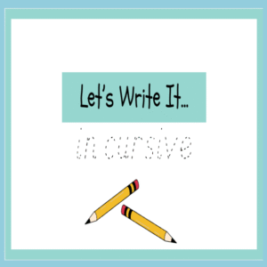 Let's Write it.....in cursive
