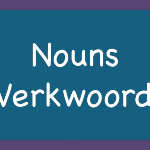 Noun Pronunciation (English And Afrikaans) 1