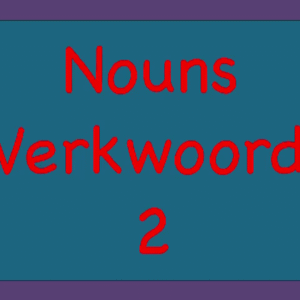 Noun Pronunciation (English And Afrikaans) 2