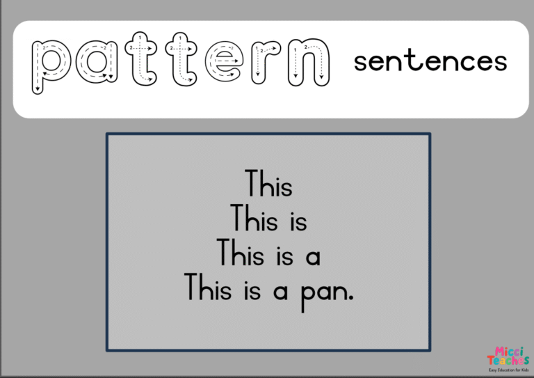 PATTERN SENTENCES - Micci Teaches
