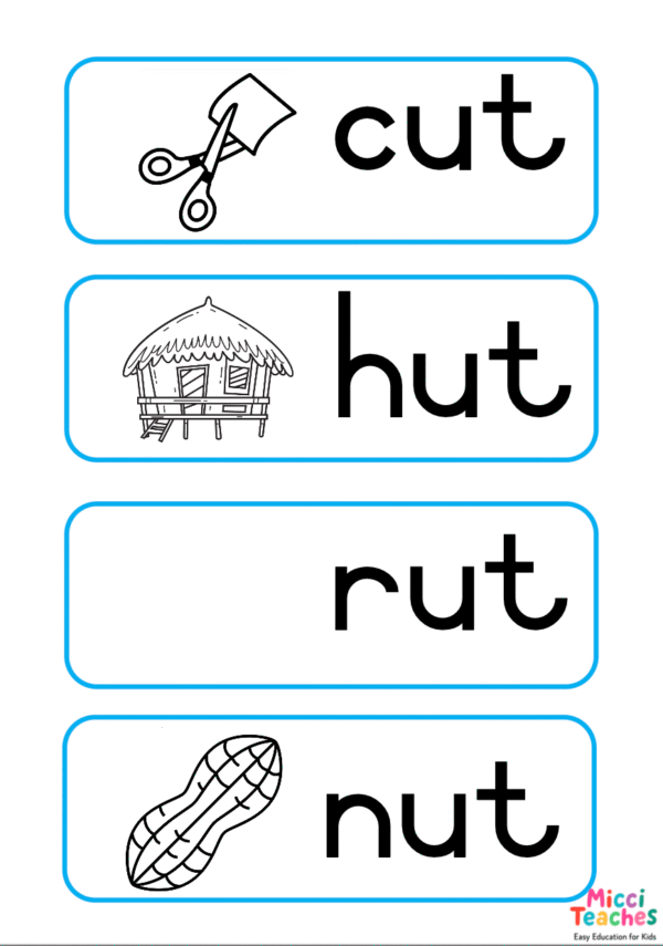 CVC Words - u Sound Flashcards - Image 2