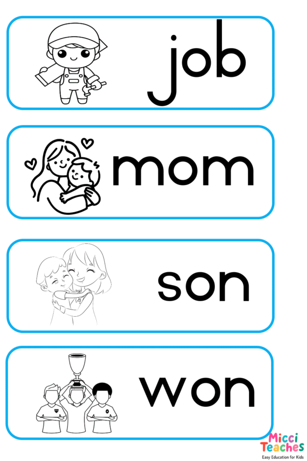 CVC Words - o Sound Flashcards - Image 2