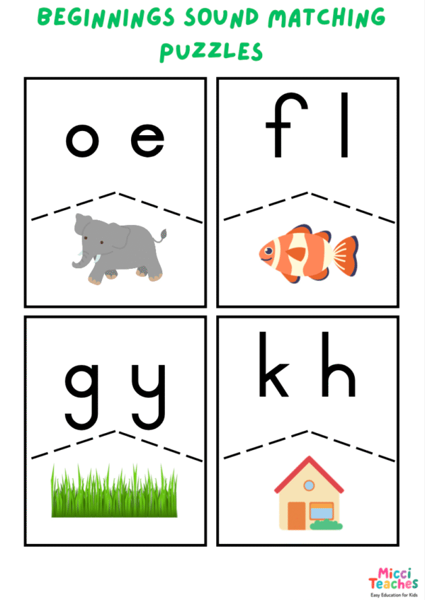 Beginning Sound Matching Puzzles - Image 2