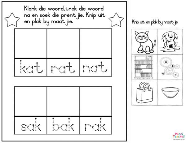 Klank,Knip en Plak-Drie letter woorde - Image 2