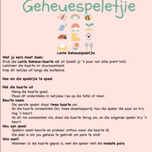 Lente Geheuespeletjie