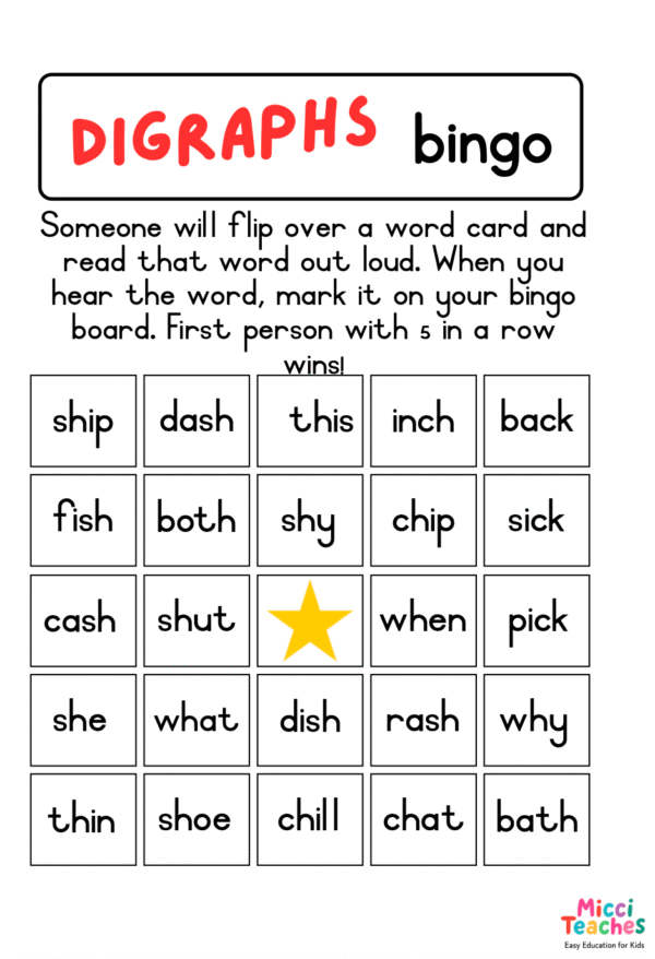 Digraphs Bingo - Image 2