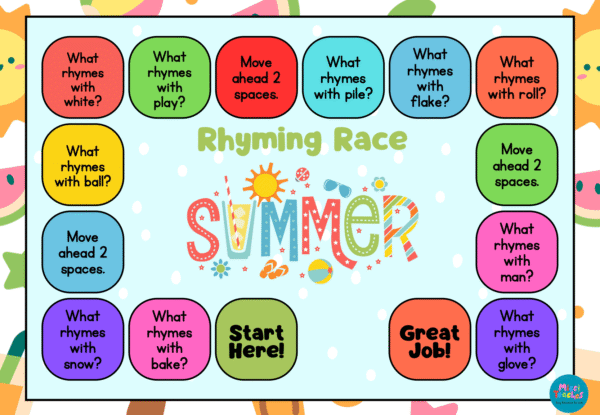 Rhyming Race Long Sounds