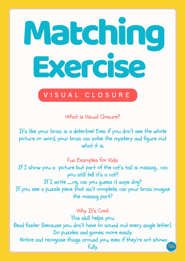 Matching Exercise - Visual Closure