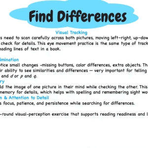 Find Differences -  Visual Tracking