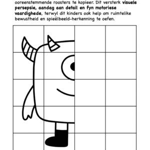 Simmetrie - Voltooi die Prent - Vriendelike Monster