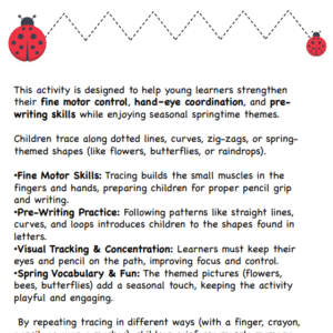 Spring Tracing Activity