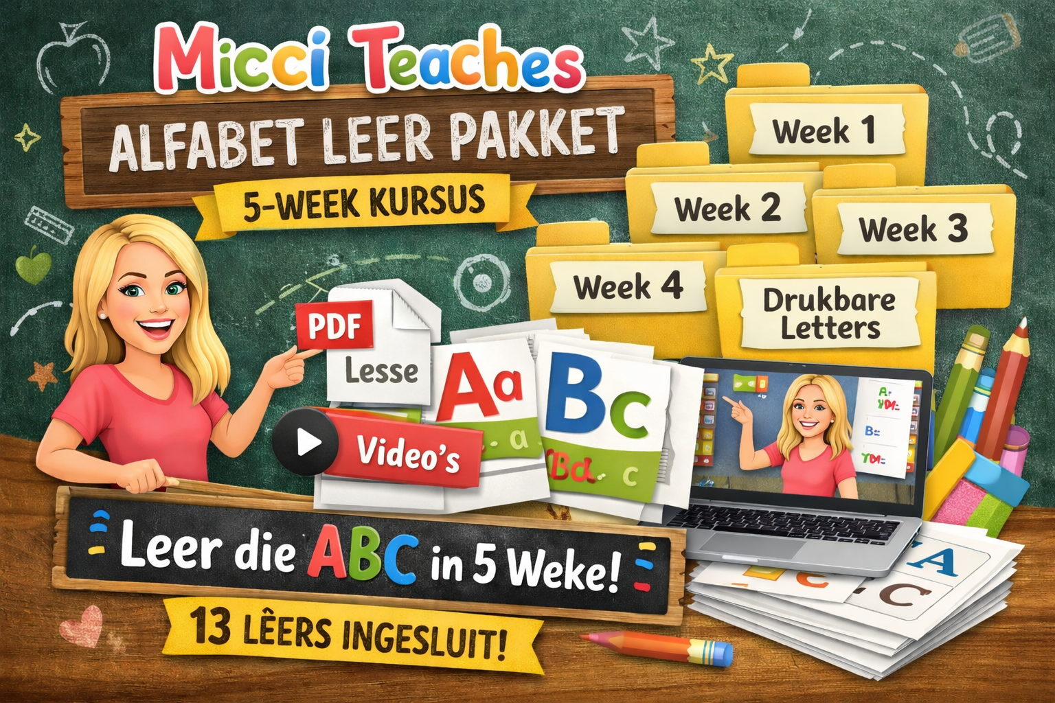 Alfabet Leer Pakket (5-Week Kursus)