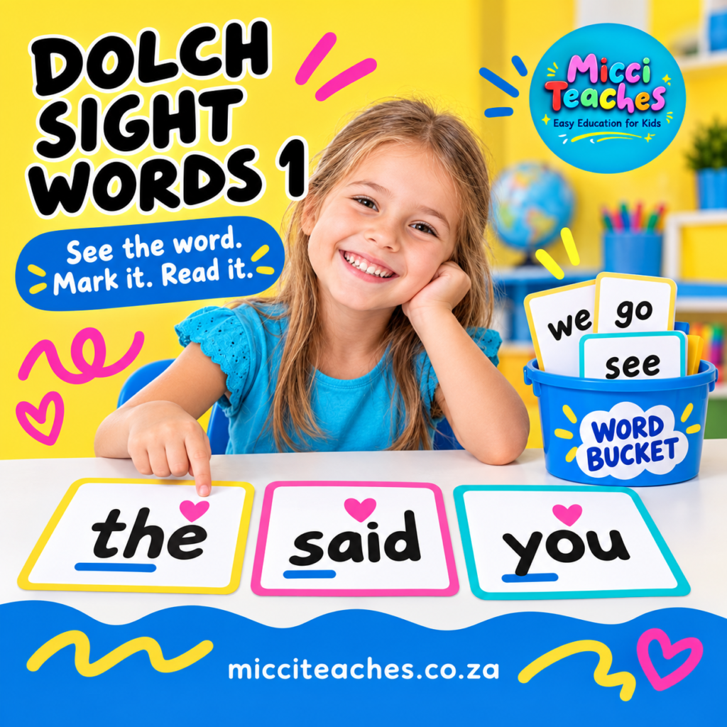 Dolch Sight Words 1