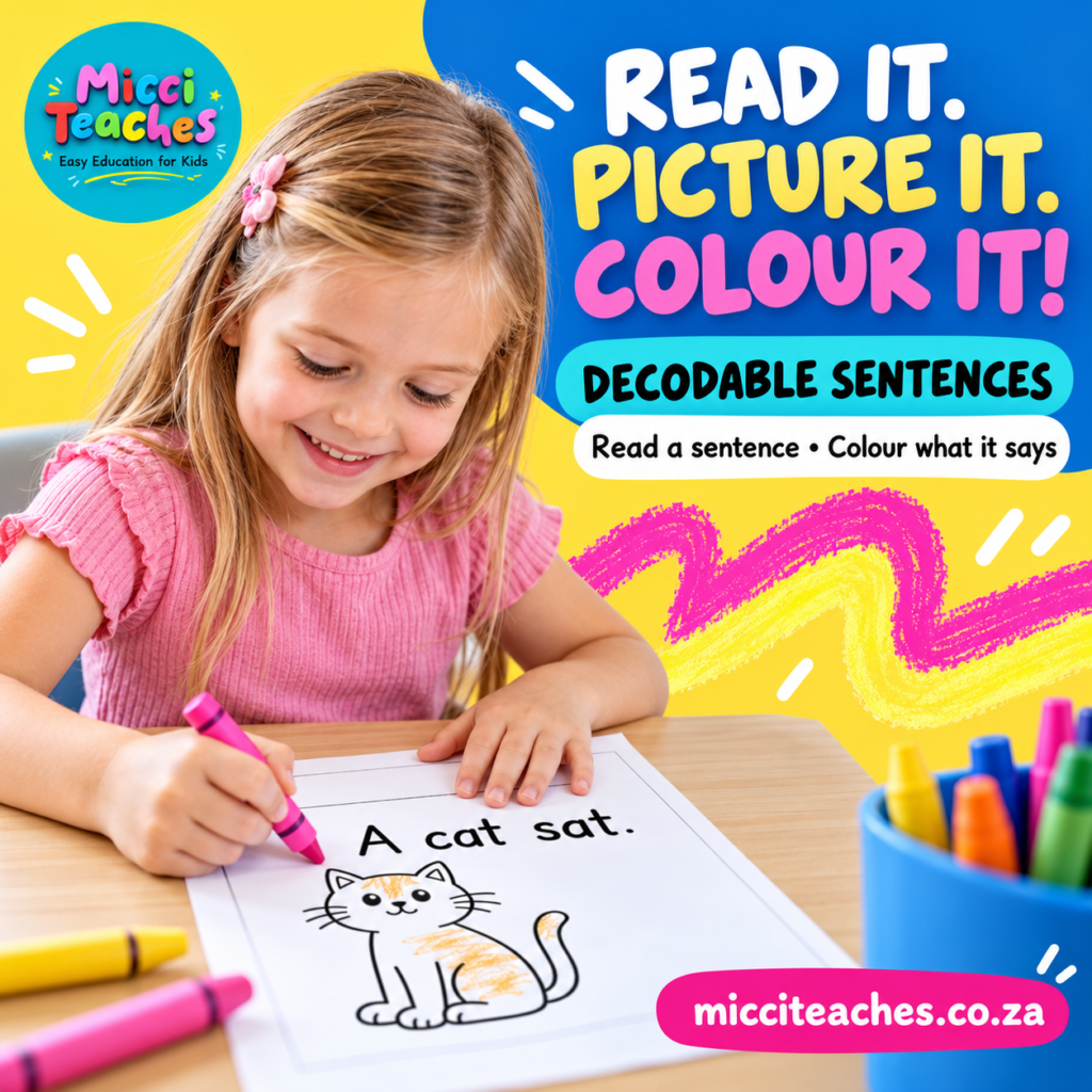 Read and Colour - Decodable Sentences