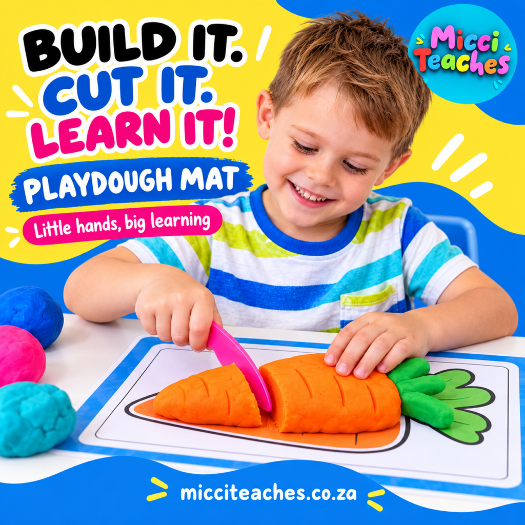 Playdough Mat Build it, Cut it