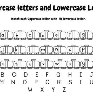 Alphabet Train -Uppercase and Lowercase Letters - Both in English and Afrikaans