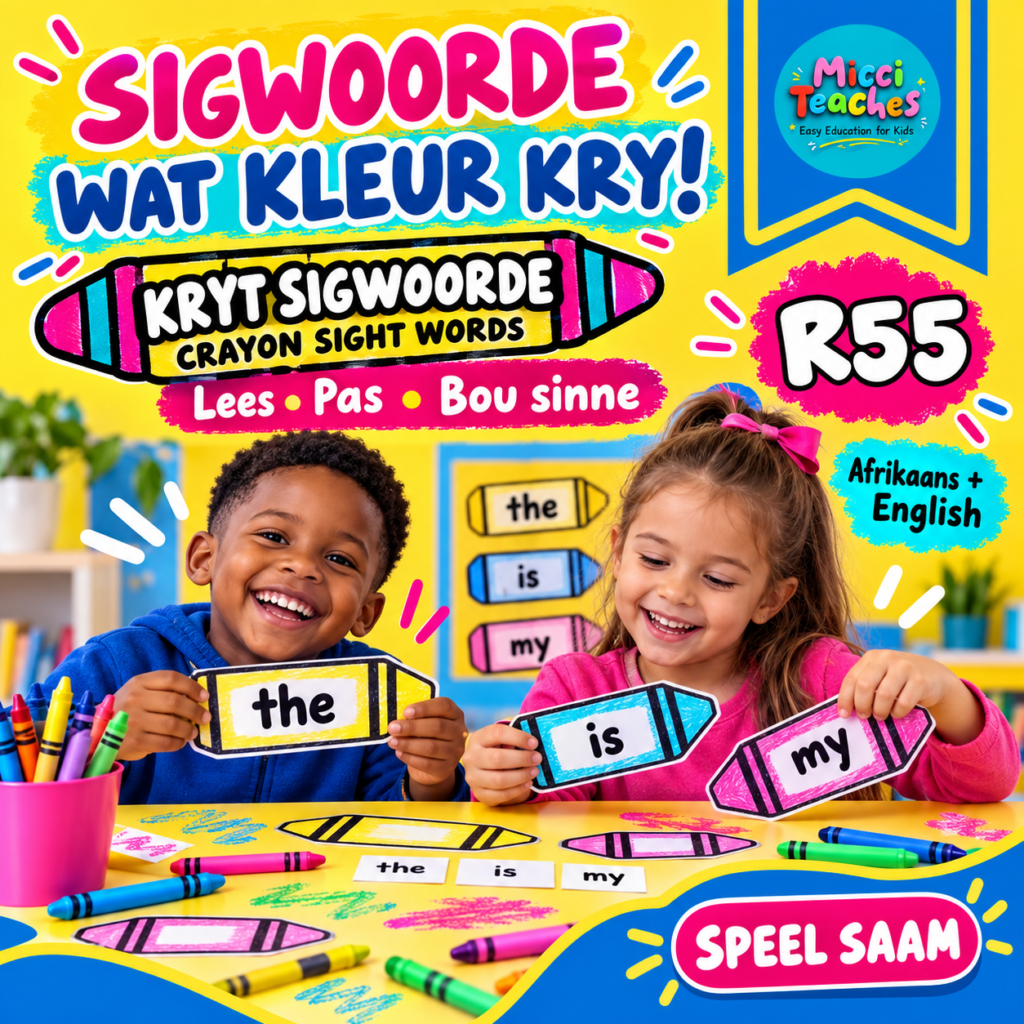 Crayon Sight Words - Kryt Sigwoorde