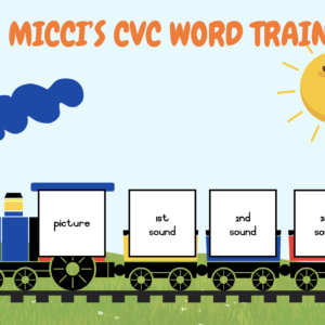 Micci's CVC Word Train - MICCI se 3letterwoord Trein