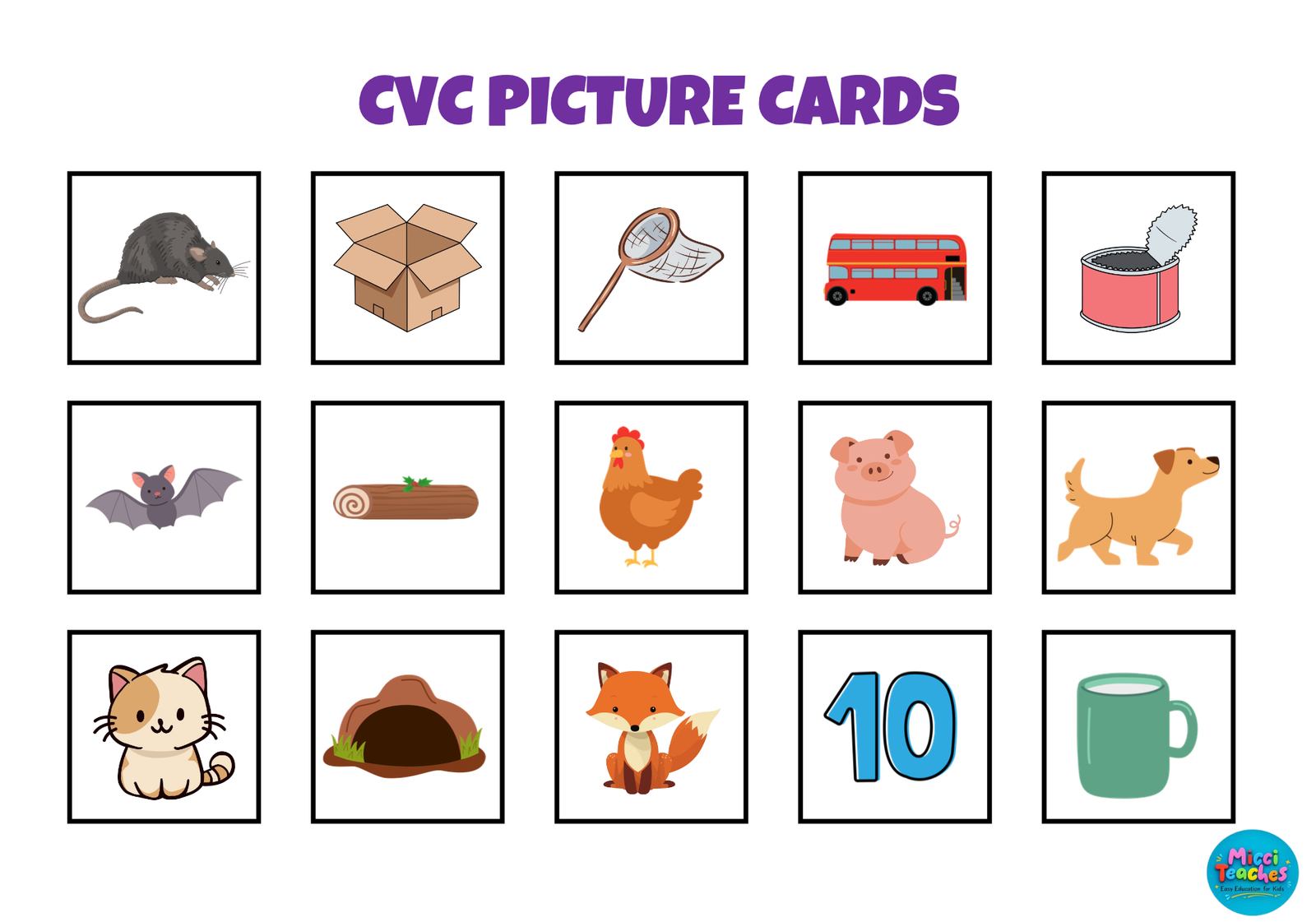 Micci's CVC Word Train - MICCI se 3letterwoord Trein - Image 2