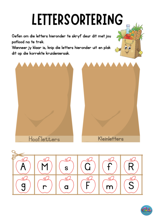 Uppercase and Lowercase Letter Train - Suitable for English and Afrikaans