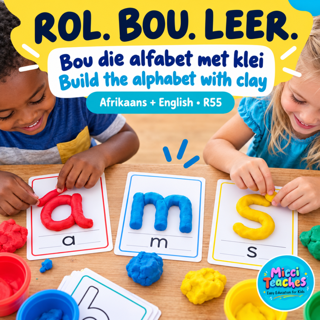 Bou die Alfabet met Klei/ Build the Alphabet with PlaydoughRight now